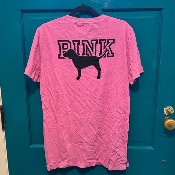 PINK Victoria's Secret Fuchsia Tee - Picture 1 of 7